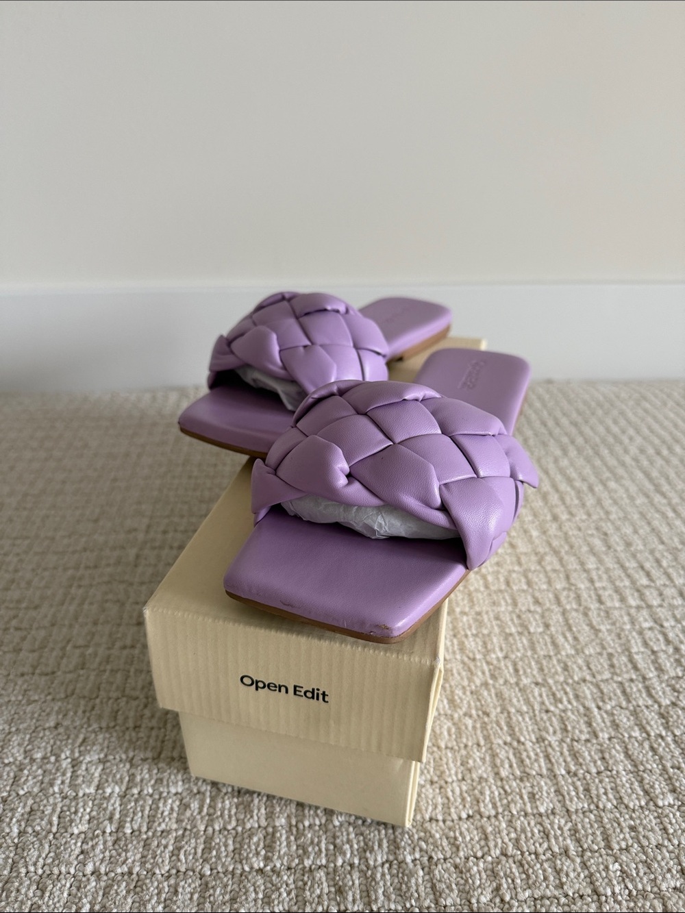 Open Edit Lucca Slide Sandal • Purple Spray